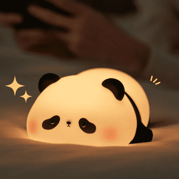 Lámpara Nocturna LED Panda - Silicona Suave y Recargable - Imagen 2