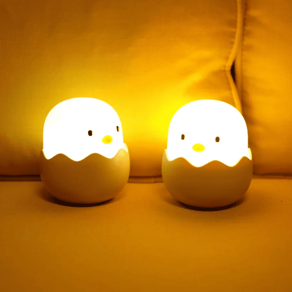 Lámpara Nocturna LED Pollito - Silicona Suave y Sensorial - Imagen 4