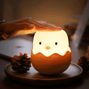 Lámpara Nocturna LED Pollito - Silicona Suave y Sensorial