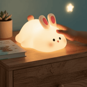 Lámpara Nocturna LED Conejo - Silicona Suave Recargable