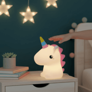 Lámpara Nocturna LED Unicornio - Silicona Mágica Recargable